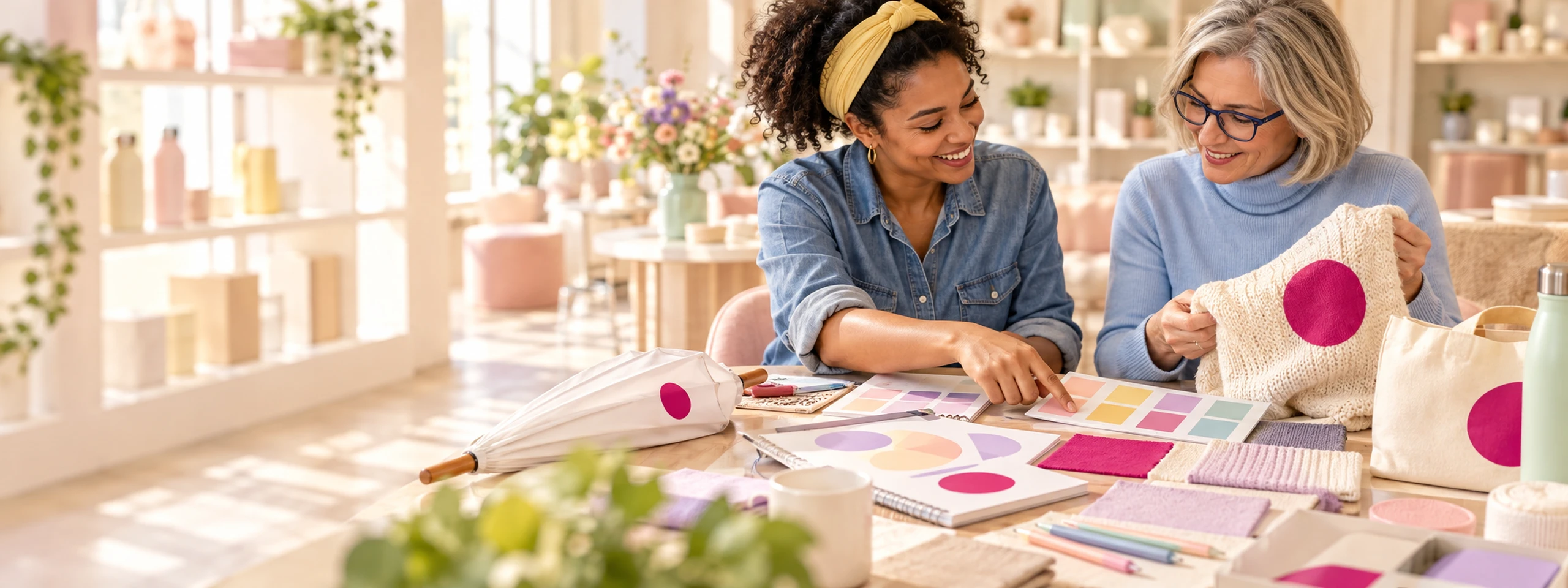 Ontwerper en klant kiezen materialen
